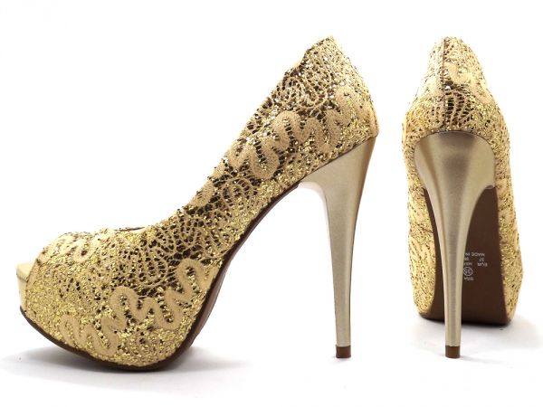 Peep Toe meia pata - Material em Couro e Tecido Ref.: 21500B